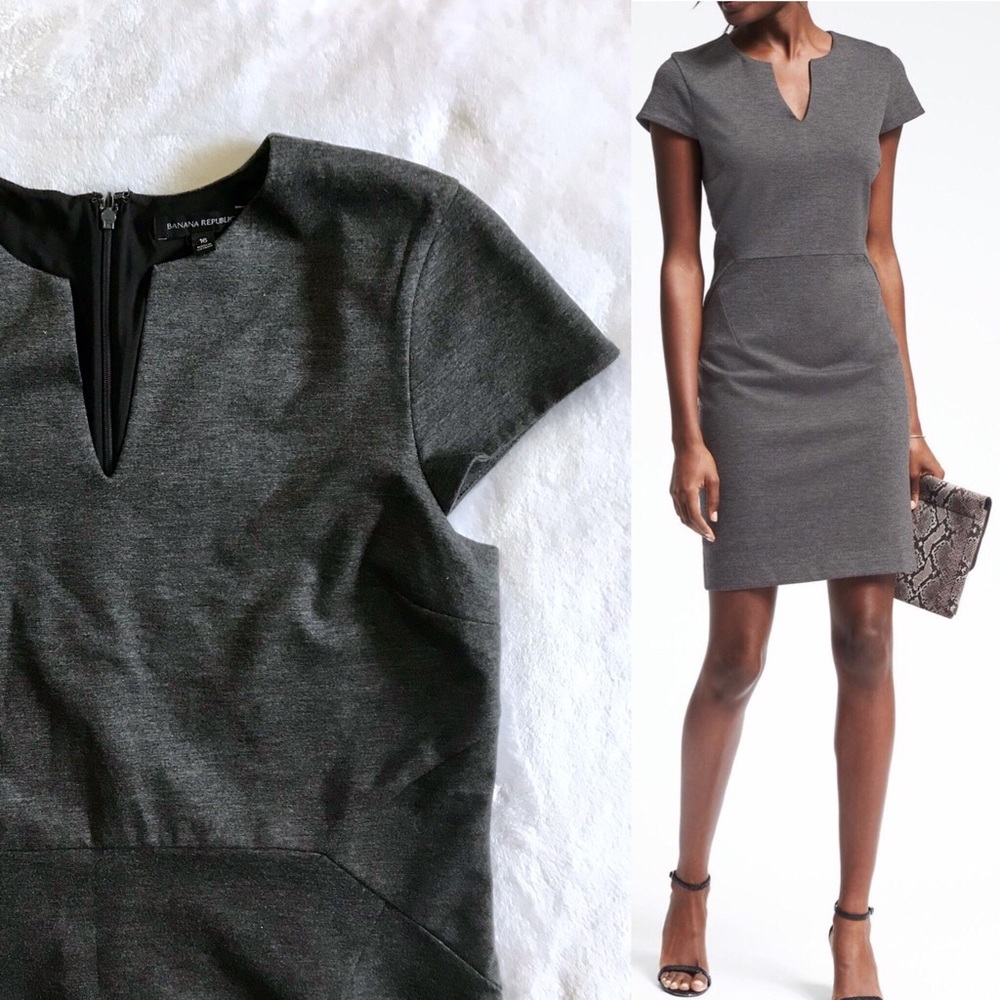 🎉HP🎉Banana Republic Chic Ponte Sheath Dress sz16